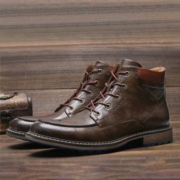 Men's boots Brand premium Martin boots Waterproof non-slip Ankle boots for men