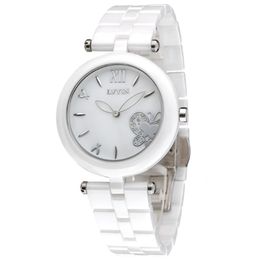 Wristwatches Lvyin Elegant Simple Butterfly Design Gold Dial Ladies Watch Fashion Luxury Dress Casual Quartz Clock