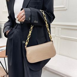 HBP Korean version of the solid color women shoulder small bag foreign retro casual chain hand bag female minimalist Messenger bags