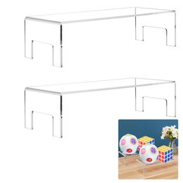 Hooks & Rails 1pc Collectibles Display Stand Acrylic Craft Holder Transparent Rack Riser Organizer For CupcakeHooks