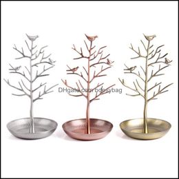 Jewelry Pouches Bags Packaging Display Bird Tree Stand Earring Necklace Rack Holder Drop Delivery 2021 Bnqu0