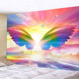 Tapestry Large Angel Wings Tapestry Hippie Psychedelic Feather Occult Backgroun