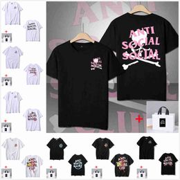 Women t shirt Men's T-Shirt high quality Tees Floral Sakura Butterfly Letter Print Round Neck Loose Men and Womens Couples Tops Bring toteAXUF