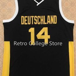 Xflsp #14 Dirk Nowitzki TEAM DEUTSCHLAND GERMANY Retro Classic Basketball Jersey Mens Stitched Custom Number and name Jerseys