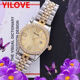 Elegant Mature Women Gift Watch Korea Imported Diamond Ring Bracelet Time Clock European Top Designer High-End Brand Wristwatch