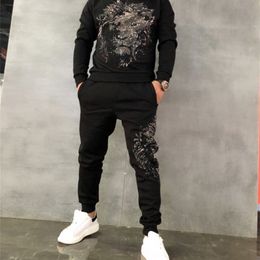 Top quality men s sportswear suit winter G suit sportswear men s sportswear jacket sweatshirt pants casual LJ201125