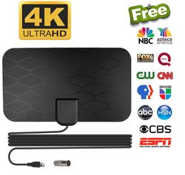 Protable 4K Digital 1080p DVB-T2 TV Antenna Booster 50 Miles HDTV For RV Outdoor Indoor Car Antenna