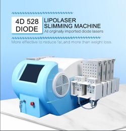 Directly effective 4d lipolaser slimming 4 wavelength 12 pads cold lipo laser beauty machine Red light body fat burning slim cavitation diode laser weight reducing