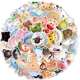 50 PCS poster skateboard Stickers 3D cute animals For Car Baby Scrapbooking Pencil Case Diary Phone Laptop Planner Decoration Book Album Kids Toys DIY Decals