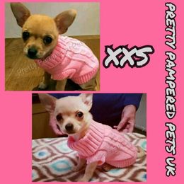 Dog Apparel Small Puppy Knitted Sweater Tea Cup Chihuahua Size Clothes Yorkie Maltese Pet Jumper XXXSmall XXS Cat Kitten CoatDog ApparelDog