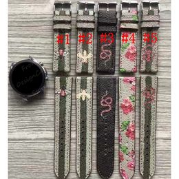 Designer Leather WatchBands Case di telefono Accessori di alta qualità per Samsung Galaxy Watch4 20mm 22 mm Apple 38mm 42mm 42mm 44mm iwatch 2 3 4 5 Watchband