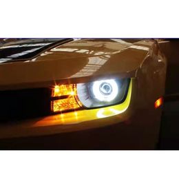 Car Headlight LED Head Lamp Assembly Turn Signal Dynamic Front Lights For Chevrolet Camaro 2009-2013
