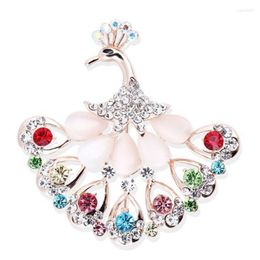 Pins Brooches Gorgeous Crystal Rhinestone Peacock Bird Fashion Jewelry Pin Brooch Seau22
