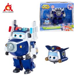 Super Wings 2-Pack Set 5inches Transforming Supercharged Paul Super Pet PaulAirplane Robot Action Figures Kid Toy Birthday Gift 220727