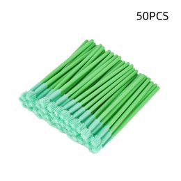 Green beauty home eyebrow brush ball type disposable silicone eyelash brush 50pcs