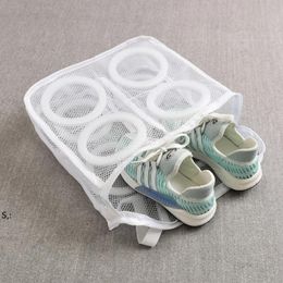 Washing Machine Shoes Bag Travel Shoe Storage bags Portable Mesh Laundry bag Anti-deformation Protective Clothes Organiser BBB15110