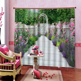 Blackout 3D Curtain For Living Room Bedroom Hotel Meeting windows Curtain European Style Decoration garden scenery cortinas cocina