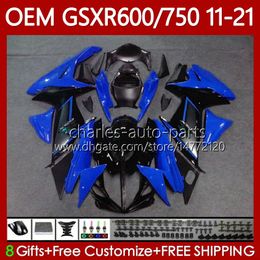 Injection Fairings For SUZUKI GSXR 600 750 CC K11 750CC 600CC GSXR600 11 12 13 14 15 16 121No.100 GSXR-600 Black blue GSXR750 2017 2018 2019 2020 2021 GSXR-750 11-21 Body