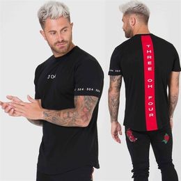 Men Cotton Short sleeve t shirt Fitness Slim Patchwork Black T-shirt Male Brand Gym Tees Tops Summer Fashion Casual clothing 220509