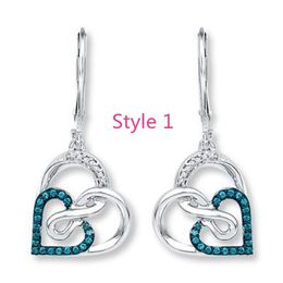 Dangle & Chandelier Luxurious And Exquisite Standard Silver Earrings With Diamond Love EarringsDangle