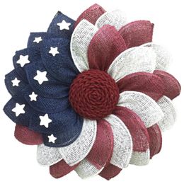 Decorative Flowers & Wreaths Independence Wreath Door Hanging The Simulation Flower American Flag Garland Home Decor 35 35cm Pendant Dried F