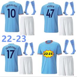 Kids 22 23 football kits Tracksuits HAALAND SOCCER JERSEYS GREALISH STERLING MANS CITIES MAHREZ DE BRUYNE FODEN Kids footbal kit