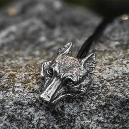 Pendant Necklaces Vintage Viking Stainless Steel Wolf Nordic Amulet JewelryPendant