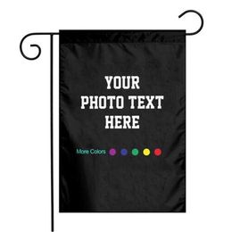 Custom Yard s 12X18 30X45cm Add Your Own Po Text House Lawn Personalised Garden Flag 220704