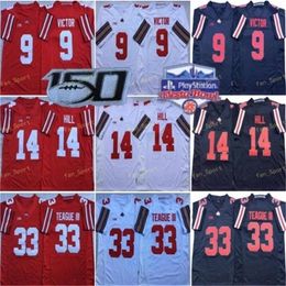 Thr NCAA Ohio State Buckeyes College Football 9 Binjimen Victor Jersey 33 Master Teague III 14 KJ Hill 2 Chase Young Fiesta Bowl 150TH