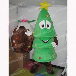 Halloween Christmas tree Mascot Costume Top Quality Cartoon Character Outfits Suit Unisex Adults Outfit Christmas Carnival Fancy Dress