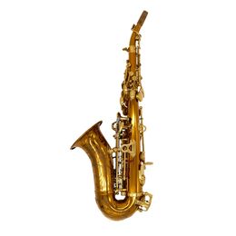 Popular Grade Curved Phosphor copper Gold plated keys Soprano Saxophone