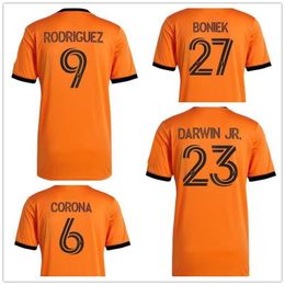 Personnalisé 21-22 Houston Dynamo 23 Darwin Jr 7 Elis 9 Manotas 13 Ramirez Thai Quality Soccer Jersey Shirts Kingcaps Football Fan Clothing Jerseys