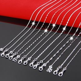 S925 Silver Necklace Box Snake Bone Melon Seeds Water Wave Ingot Silver Necklace Clavicle Chain DIY Jewelry Findings Accessories