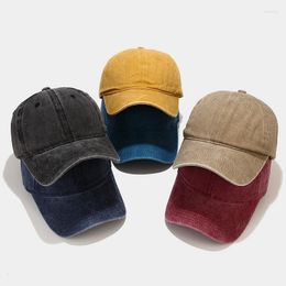Ball Caps Men Baseball Cap Outdoor Summer Solid Color Washed Retro Distressed Hat Ladies Park Unisex Dad WomenBall
