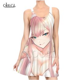 Anime Darling InThe Franxx Zero Two Dresses For Women 3D Print Summer Dress Sleeveless Casual Party Sexy Dress 220617