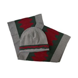 High quality hat scarf set for men and women winter wool scarf design shawlwool beanie wrap Luxury