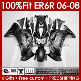 OEM Body Kit For KAWASAKI NINJA 650R ER6 650 R ER 6 F matte grey 2006-2008 Bodywork 139No.56 650R-ER6F 650-R ER-6F ER6F 06 07 08 ER 6F 2006 2007 2008 Injection Mould Fairing