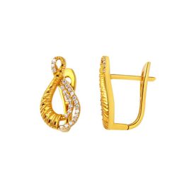 Clip-on & Screw Back Infinity 14 Carat Gold Earrings