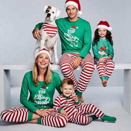 Family Matching Outfits Xmas 2022 Pyjamas Set Christmas Mother Daughter Father Son Clothes Look 2 Pieces Suit Sleepwear PyjamasFamily