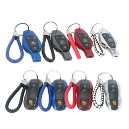 Cool Colorful Zinc Alloy Car Key Shape Portable Removable Pipes Dry Herb Tobacco Hand Rope Smoking Innovative Design Hide Filter Cigarette Holder DHL Free