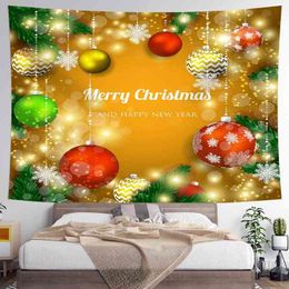 Cute Cartoon Merry Chiristmas Tree House Decor Wall Rugs J220804