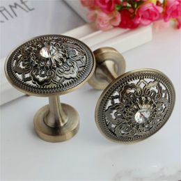 2 Pcs Flower Wall Hooks Zinc Alloy Tieback Holders Curtain Accessories Hanging Ball Holdback Coat Hat Cap Hook T200601