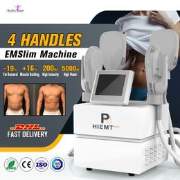 4 handles EMslim EMT body shaping machine Tesla EMS electromagnetic Muscle Stimulation fat burning beauty equipment