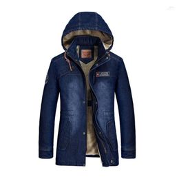 Men's Jackets Wholesale- 2022 Winter Water Washed Denim Jacket Teenagers Plus Velvet Fur Collar Size 5XL Coat1