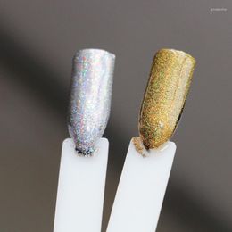 Nail Glitter 0.2mm-10g/bag Ultrafine Silver&Gold HOLO Powder Laser Holographic Art Decorations Manicure Dust #F0.2LS Prud22