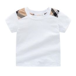 Meninos meninas mangas curtas camiseta de algodão bebê camiseta de verão camisetas de verão listra infantil para crianças fofas roupas 220614