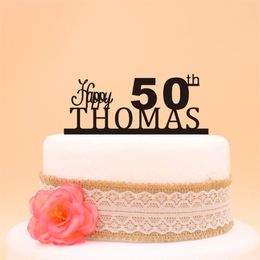 Happy Birthday TopperCustom Name Topper Unique TopperPersonalized 50th Anniversary Cake Topper 220618