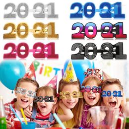 Fashion Sunglasses Frames 1pc 2022 Party Eyeglasses Novelty Glasses Happy Year Frame Funny Xmas Ornaments Supplies1