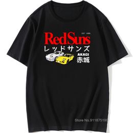 Mens Initial D T Shirts Initial D Akagi RedSuns T-Shirt 5x Tee Shirt 100% Cotton Streetwear Graphic Cute Men Tshirt 220616