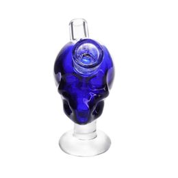 10 mm Reaper Mini Skull Glass Water Bong Pipe Bunt Bunt Bubbler Fumer Accessoire pour Dynavap